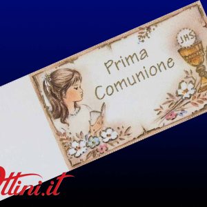Bigliettino Bomboniera Prima Comunione Bambina