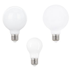 Lampadina LED E27 8W 12W vetro bianco – Gea Led
