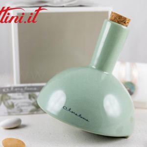 23074 Oliera Grande Porcellana Verde Smaltata Claraluna