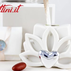 23152 Profumatore Fior di Loto con Cuore Argento Claraluna