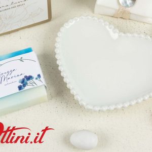 Piattino Bianco Cuore con Sapone Agrumi – 24272 Claraluna