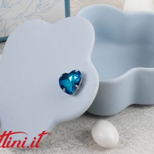 Scatolina in Gesso Azzurra con Cuore Blu – 25352 Claraluna