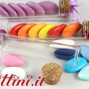 Tubo in Vetro con Tappo in Sughero H100 set 192 pz