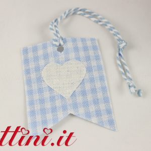 10 pezzi Bandierina Coccarda Quadretti Cielo con Cuore