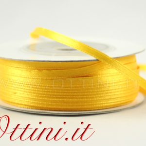 Rotolo Nastro Giallo Intenso 3mm Doppio Raso