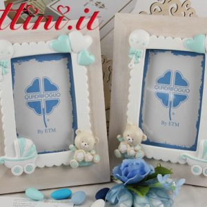 Felice Portafoto grande Orsetto Azzurro – Confezione OMAGGIO