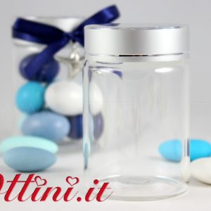 Barattolo Elegance 85cc Coperchio Argento