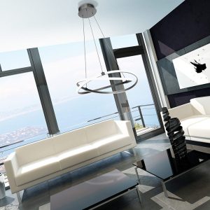 Lampada a sospensione Led cromo Infinity – Mantra