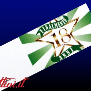 Bigliettino Bomboniera Finalmente 18 Anni