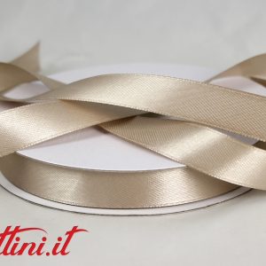 Rotolo Nastro Vaniglia 15mm Doppio Raso