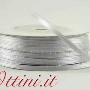 Rotolo Nastro Argento 3mm Doppio Raso