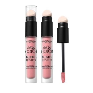 Deborah easy color blush & lipstick 01 pink crush