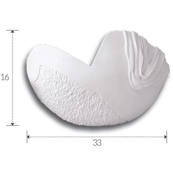 Applique in gesso verniciabile lampada da parete con portalampada E27 Art. A1093