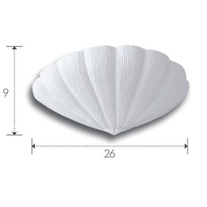 Applique in gesso verniciabile lampada da parete con portalampada E27 Art. A1095