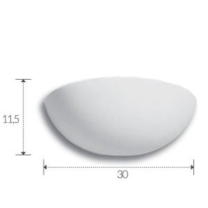 Applique in gesso verniciabile lampada da parete con portalampada E27 Art. A345