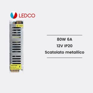Ledco tr1280 alimentatore 80w 12V 6a ip20