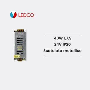 Ledco tr2440 alimentatore 40w 24V 1.7a ip20