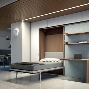 Armadio con Letto a Scomparsa Palermo con scrivania – librerie – su misura