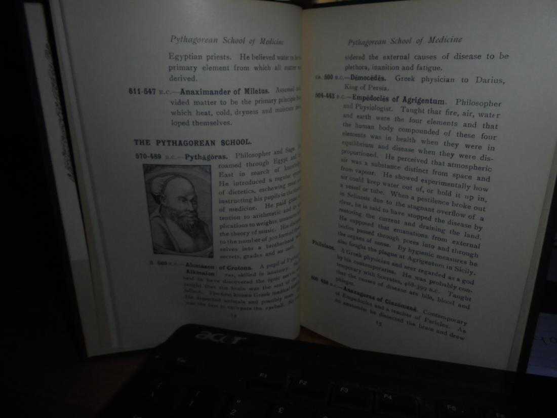CHRONOLOGIA MEDICA a handlist of person, periods..of Medicine. D’ ARCY POWER 1923 - immagine 6