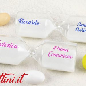 Clessidra Bianca Personalizzata Nome e Dedica