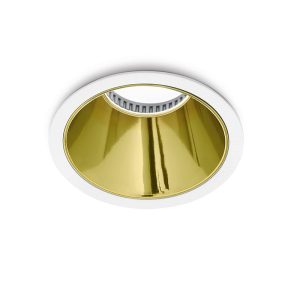 Faretto a incasso rotondo con cover oro lucido GU10 Ceres R – Gea Led