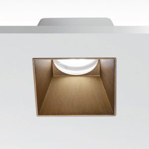Faretto a incasso in gesso con cover rame GU10 Astra Q – Gea Led