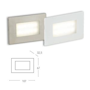 INTEC LIGHT Bolt 503S con sensore di movimento Segnapassi LED ad incasso 3W 4000K IP65 per cassetta di derivazione 503