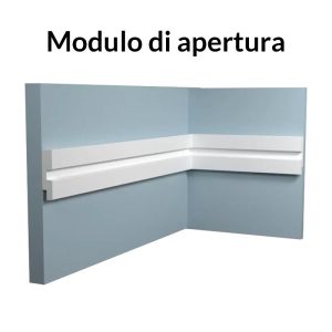 Modulo di apertura Boiserie Listellare in polimero – de Sanctis Light & Design