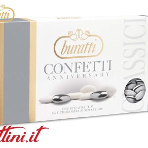 Confetti Buratti Mandorla Argento – Kg 1