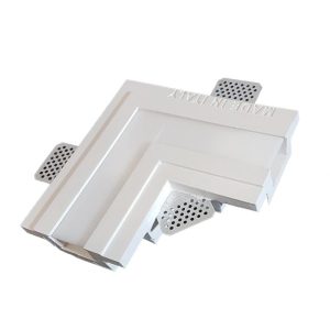 Profilo a L in gesso da incasso per strip led effetto taglio luce a scomparsa Art.3125L