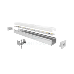 Profilo in alluminio da superficie 13x8mm 2 metri