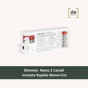 Ricevitore Dimmer Nano Smart  2In1 Innesto Rapido Mono + Cct Var. – Wifi + Rf+ Compatibile Con App/Tuya + Musicale – de Sanctis Light & Design