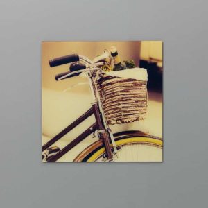 Stampa su vetro Cestino Bicicletta