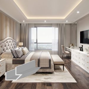 Cartongesso preassemblato Profilo Led in gesso rivestito DS9025