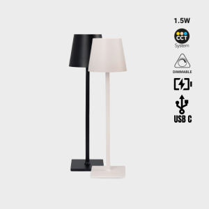 Lampada da tavolo LED portatile con batteria ricaricabile CCT 1,5w Laura – De Sanctis Light & Design