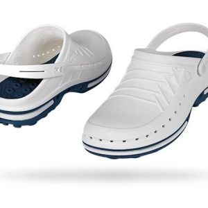 Zoccoli sanitari professionali autoclavabili wock clog bianco-blu