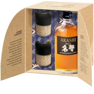Confezione Regalo Blended Japanese Whisky "Meïsei Akashi" + 2 Bicchieri - White Oak/Eigashima Shuzo