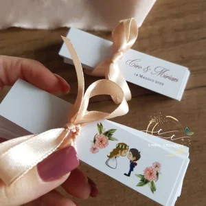 bigliettini bomboniera fiori di pesco