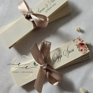 bigliettini bomboniera matrimonio tema fiori