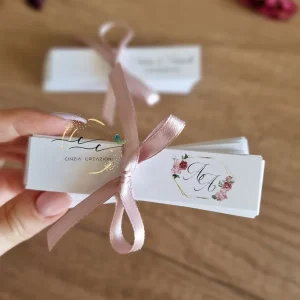 bigliettino bomboniera rose rosa