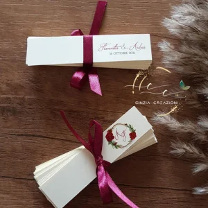 bigliettino bomboniera rose rosse