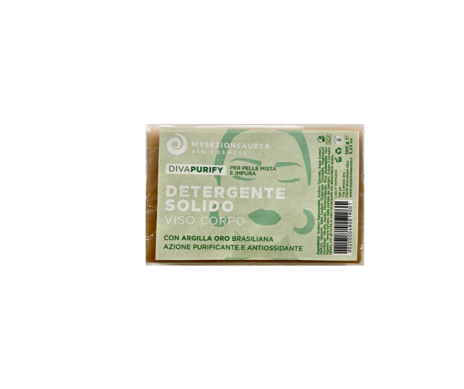 MysezioneAUREA – Detergente solido viso e corpo per pelle mista e impura DIVA PURIFY (LONIA)100g - immagine 2