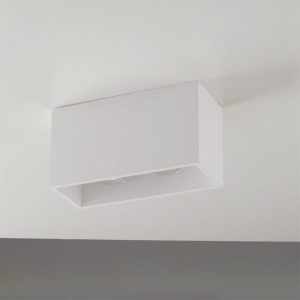 INTEC LIGHT porta faretto rettangolare a plafone in gesso Foster PL25