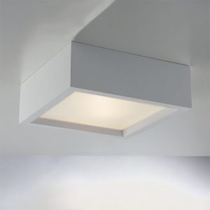 Intec Light Lampada in gesso plafoniera con vetro Gabriel PL25Q