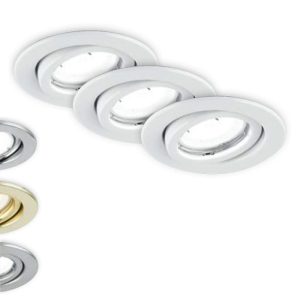 INTEC LIGHT Matrix 3 pezzi porta faretto LED ad incasso rotondo orientabile con lampadina 6W