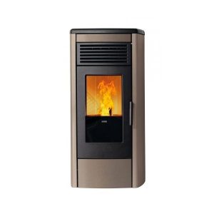 KLOVER – STUFA PELLET KW. 7,8 RISCALDAMENTO VENTILATA CAN AURA 80 MULTI-AIR WiFi BRONZO