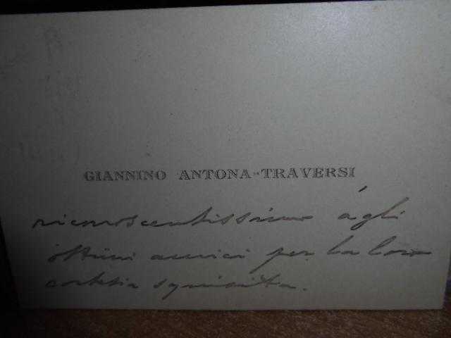 Biglietto di Giannino Antona-Traversi (1860-1939)