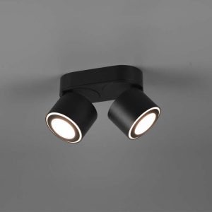 Plafoniera Led Taurus 2 spots in metallo orientabili bi-emissione girevoli 10W- Trio Lighting