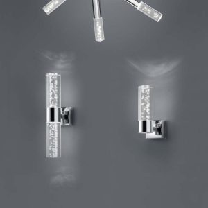 Applique bagno Led Bolsa cromato 1 o 2 fonti luminose 3,1W- Trio Lighting