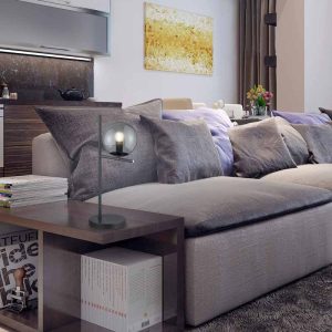 Lampada da tavolo Led Pure con sfera in vetro H. 52cm E14- Trio Lighting